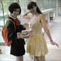 ( Of course, the spokesgirls had to advertise the hardest thing to get at Otakon 2000.. Pocky! )